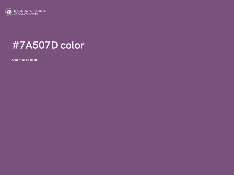 #7A507D color image