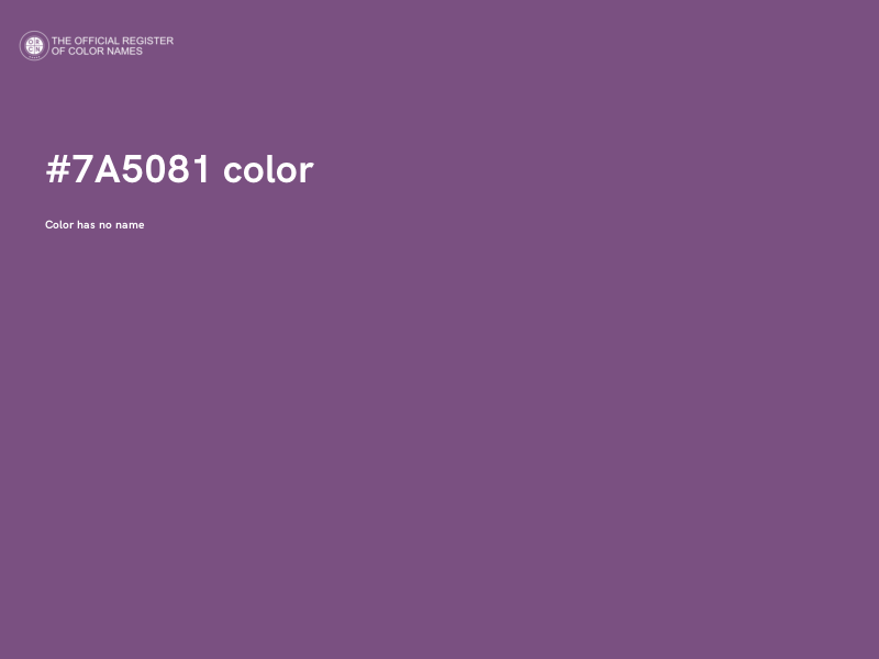 #7A5081 color image