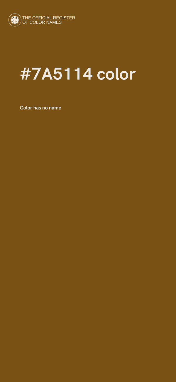 #7A5114 color image