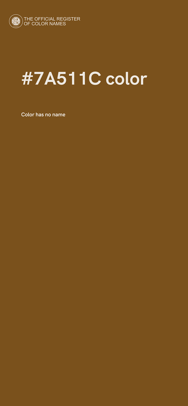 #7A511C color image