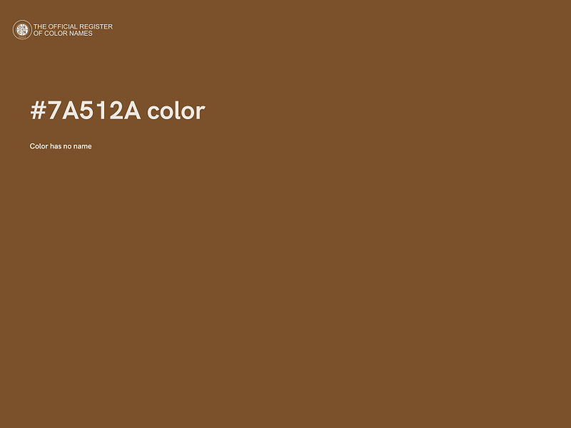 #7A512A color image