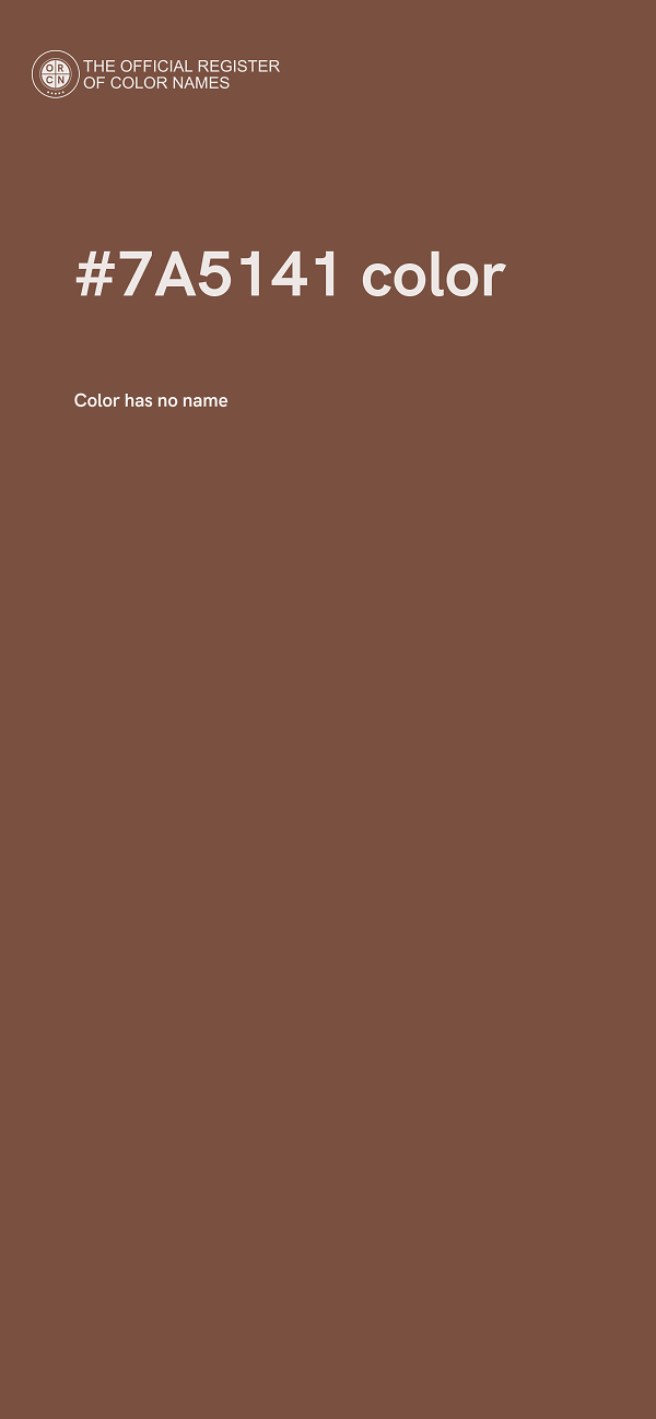 #7A5141 color image