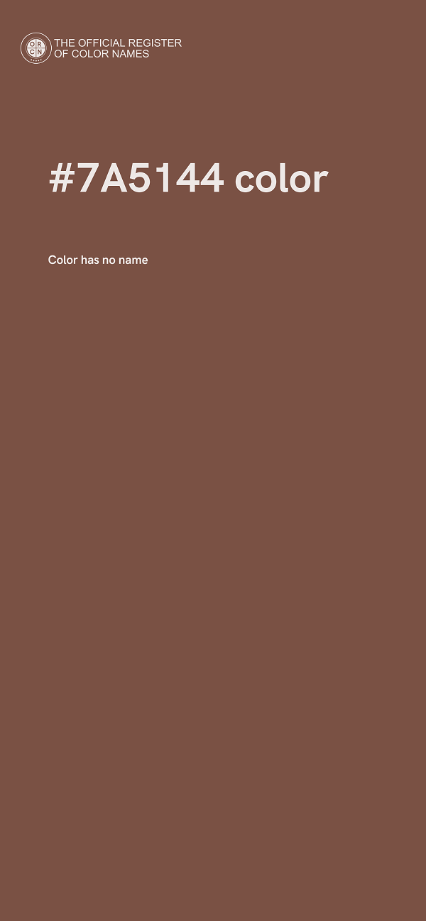 #7A5144 color image
