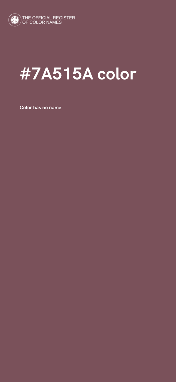 #7A515A color image