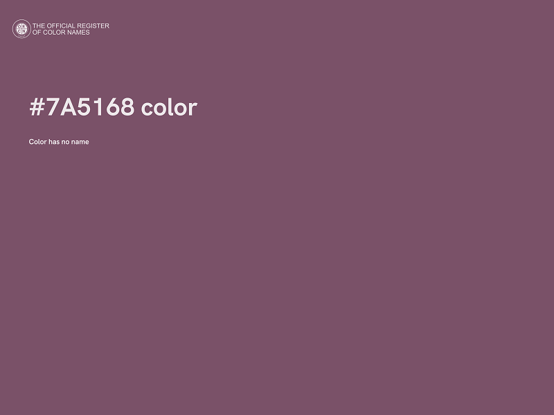 #7A5168 color image