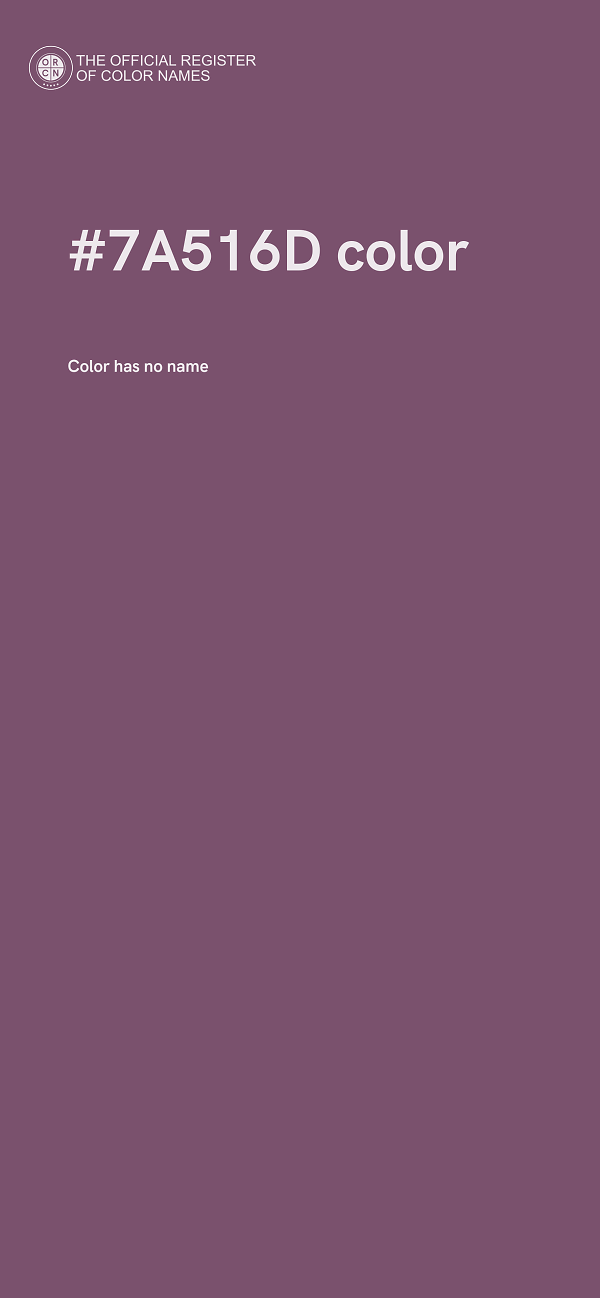 #7A516D color image