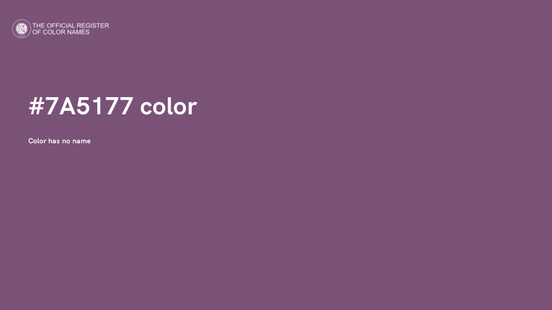 #7A5177 color image