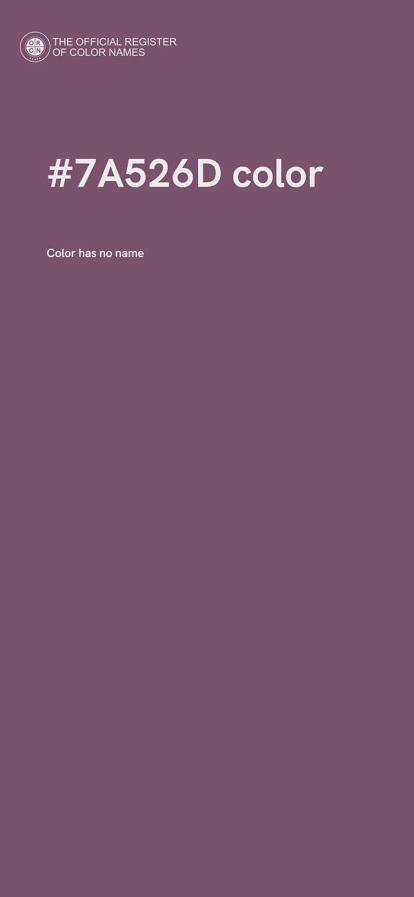 #7A526D color image