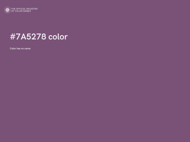 #7A5278 color image