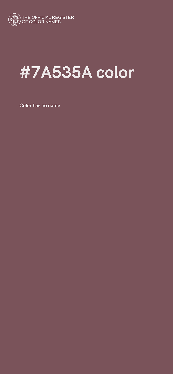 #7A535A color image