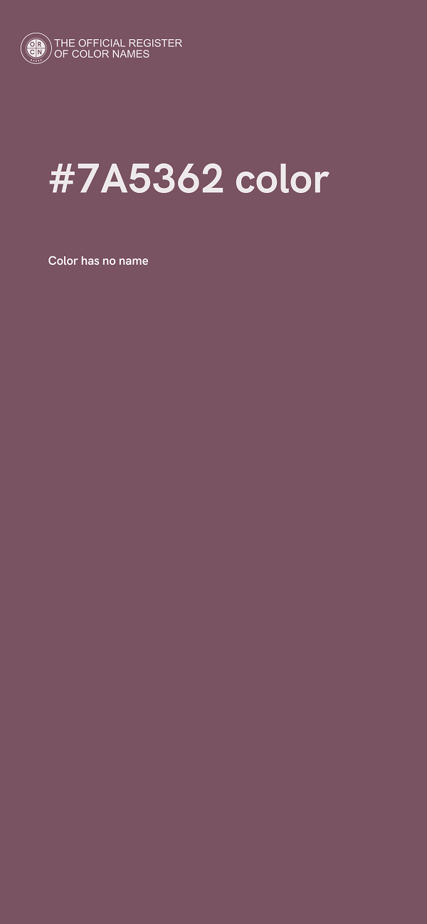 #7A5362 color image