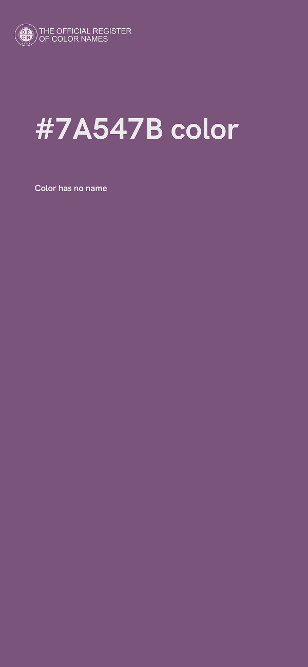 #7A547B color image