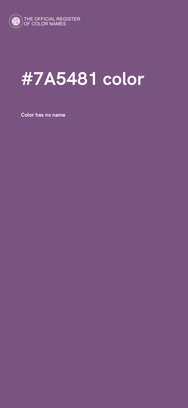 #7A5481 color image