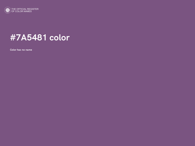 #7A5481 color image
