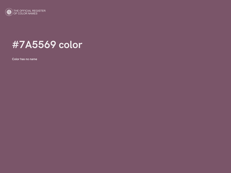 #7A5569 color image