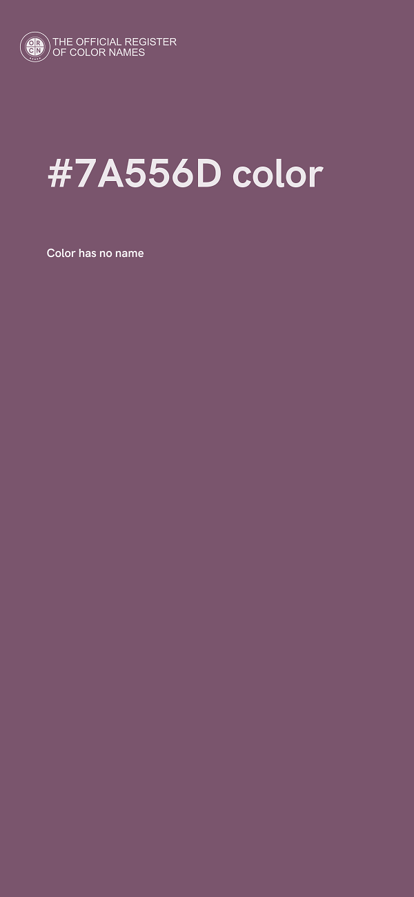 #7A556D color image