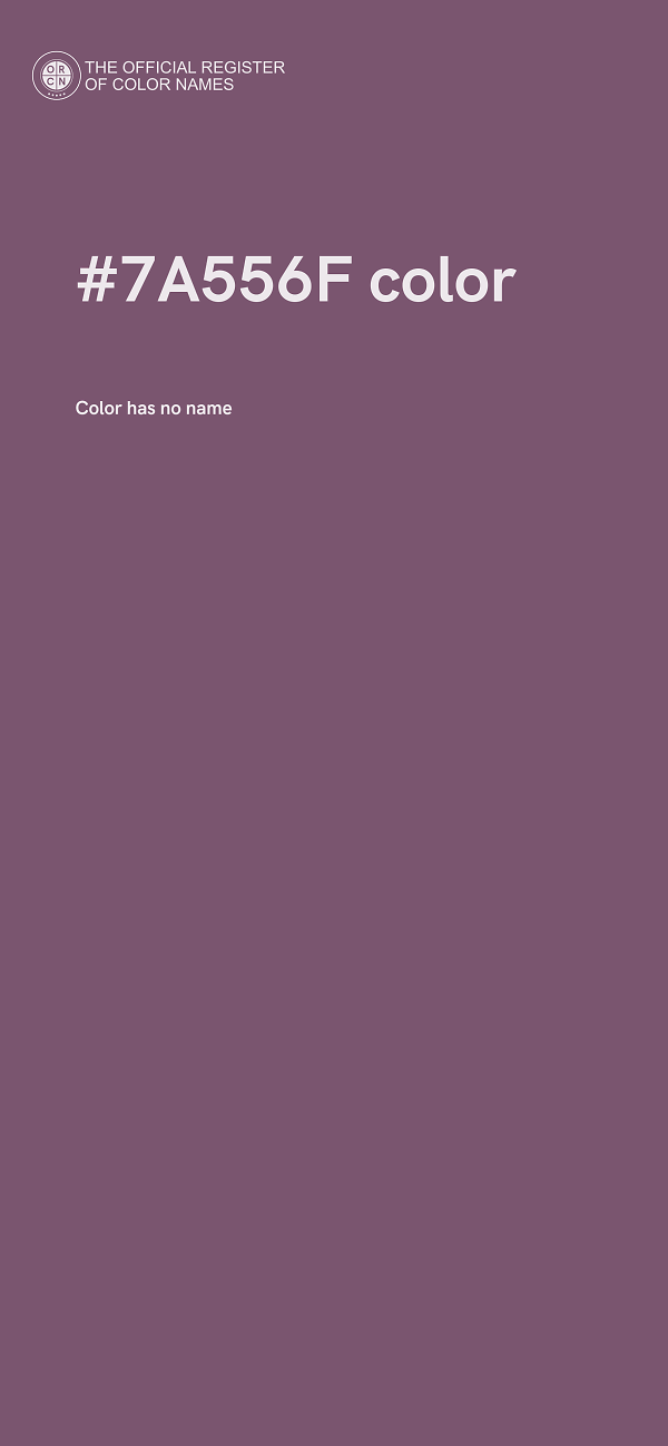 #7A556F color image