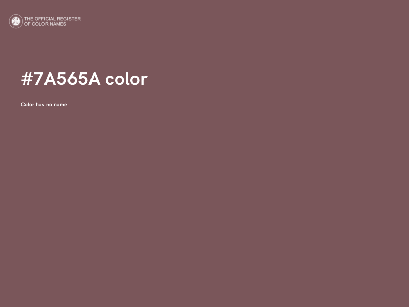 #7A565A color image