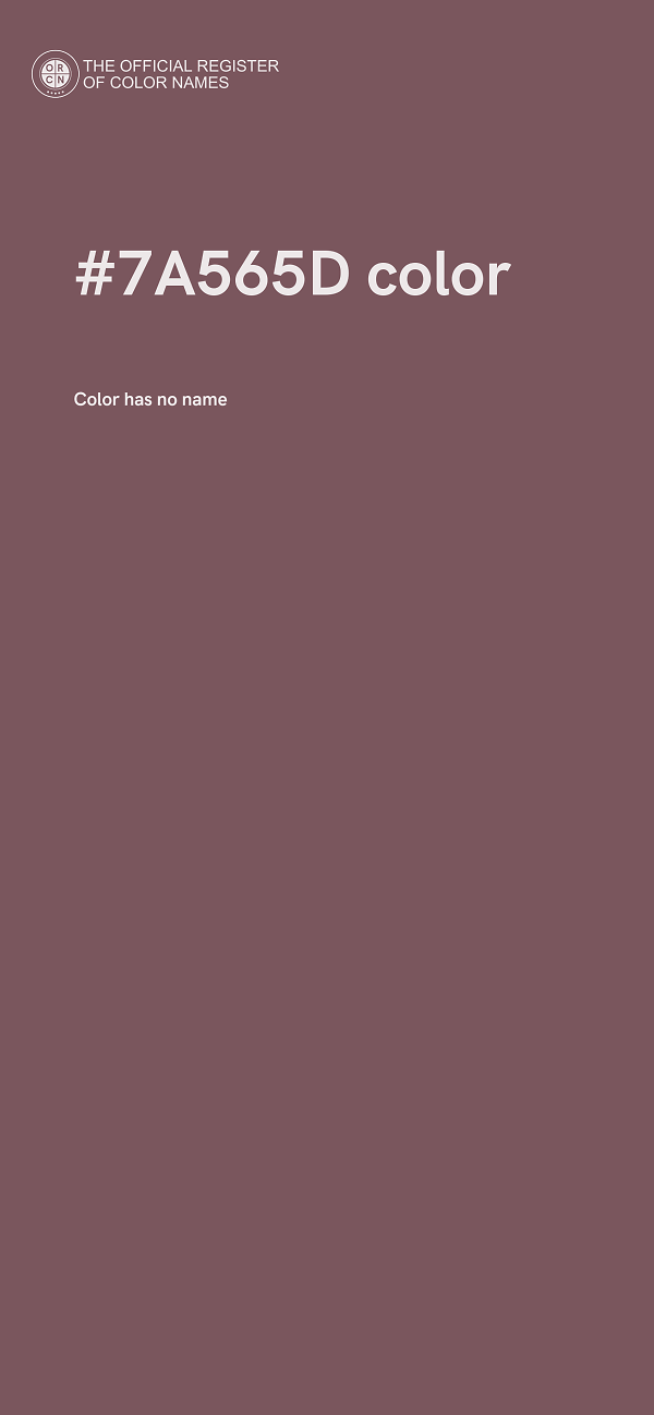 #7A565D color image
