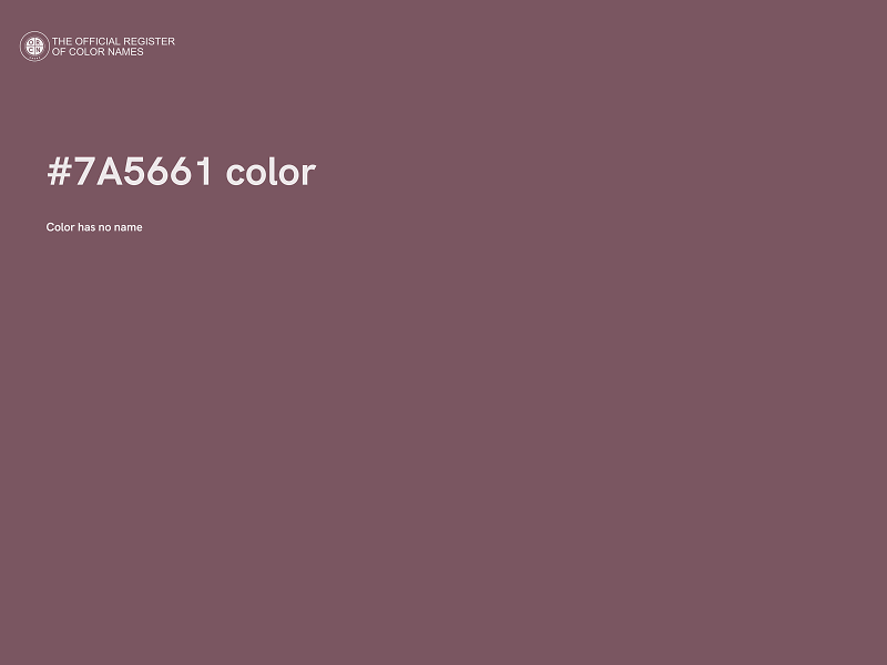 #7A5661 color image