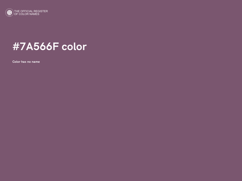 #7A566F color image
