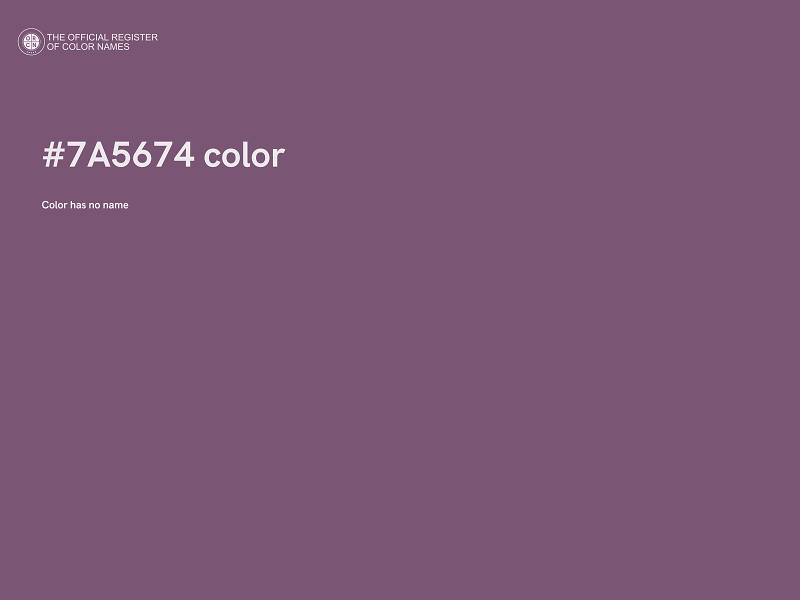 #7A5674 color image