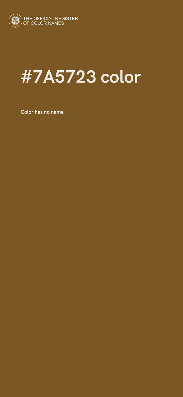 #7A5723 color image