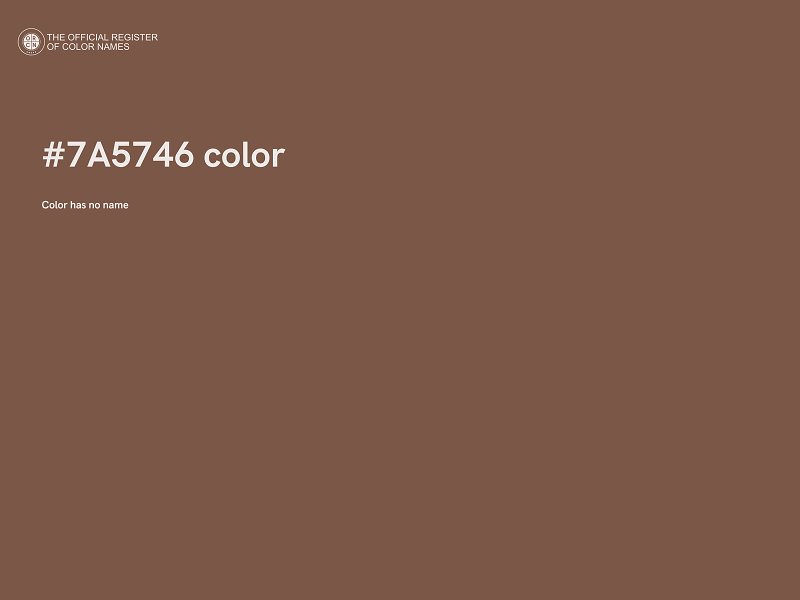 #7A5746 color image