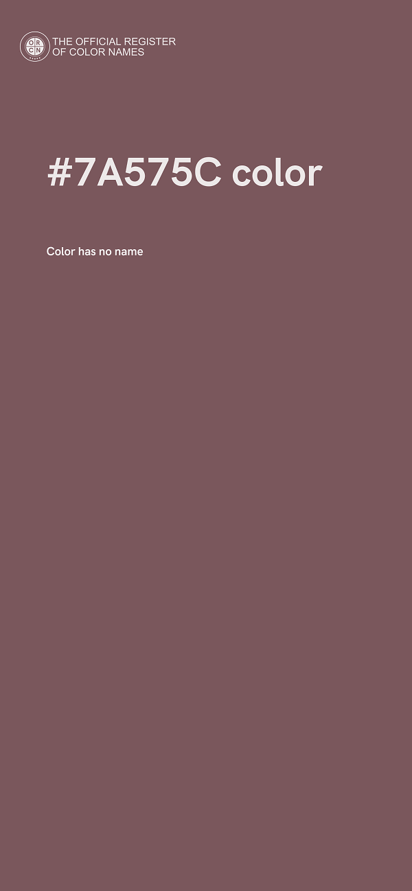 #7A575C color image