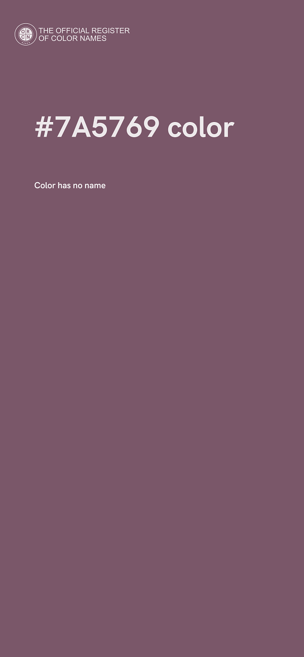 #7A5769 color image