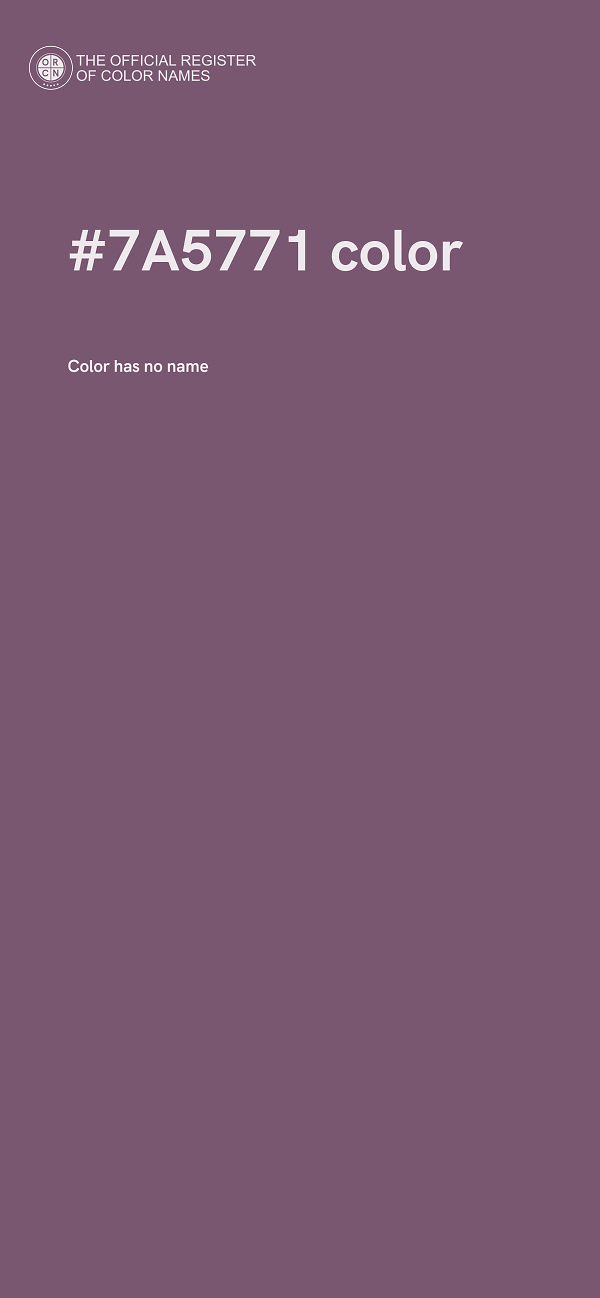 #7A5771 color image