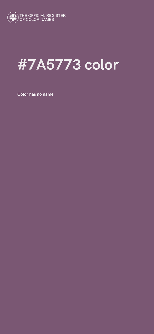#7A5773 color image