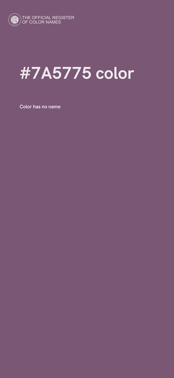 #7A5775 color image