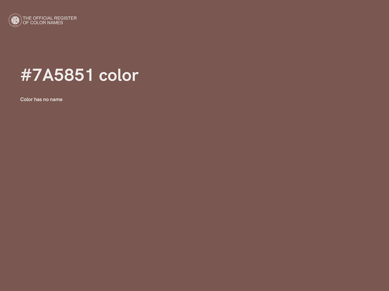 #7A5851 color image