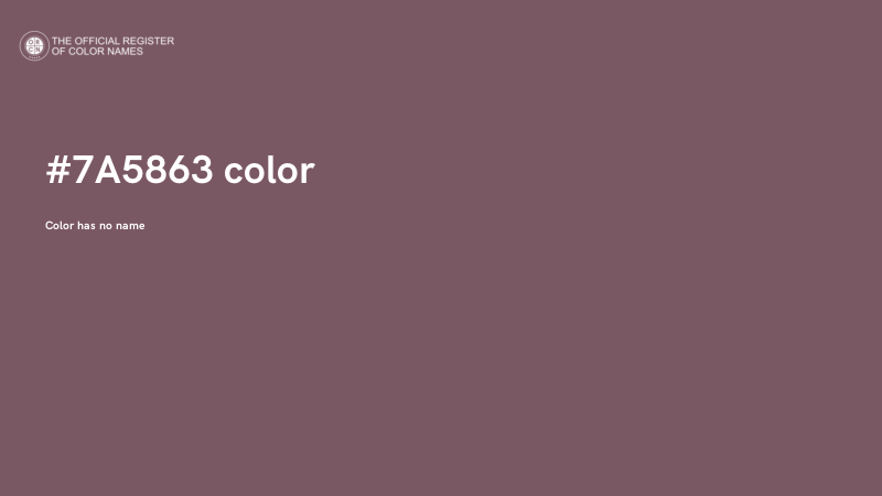 #7A5863 color image