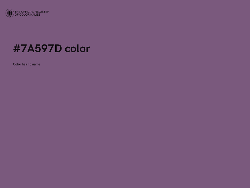 #7A597D color image