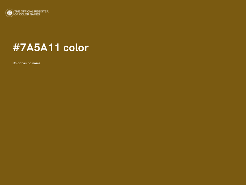 #7A5A11 color image