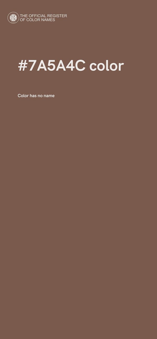 #7A5A4C color image