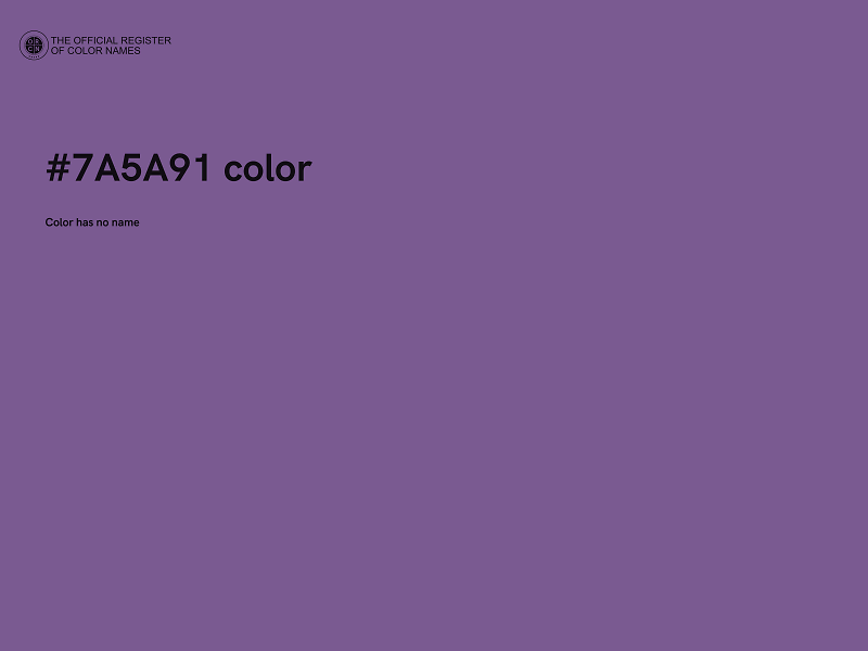 #7A5A91 color image