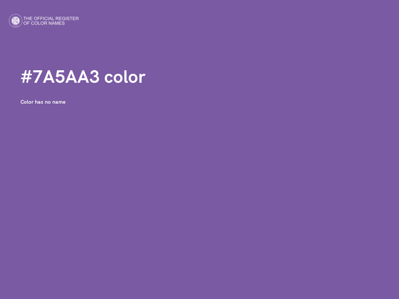#7A5AA3 color image