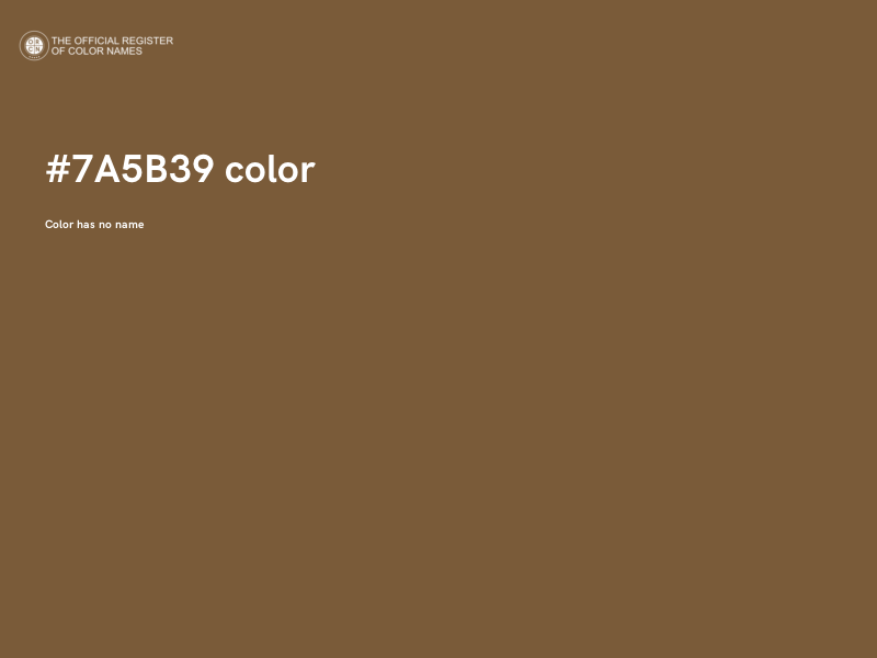 #7A5B39 color image