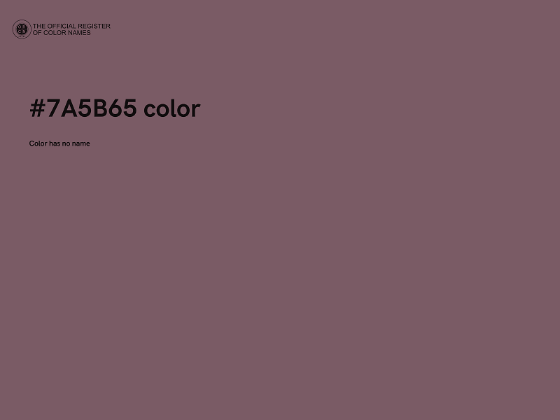 #7A5B65 color image