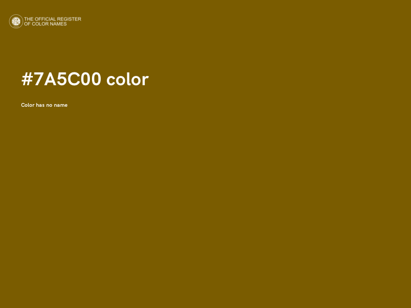 #7A5C00 color image