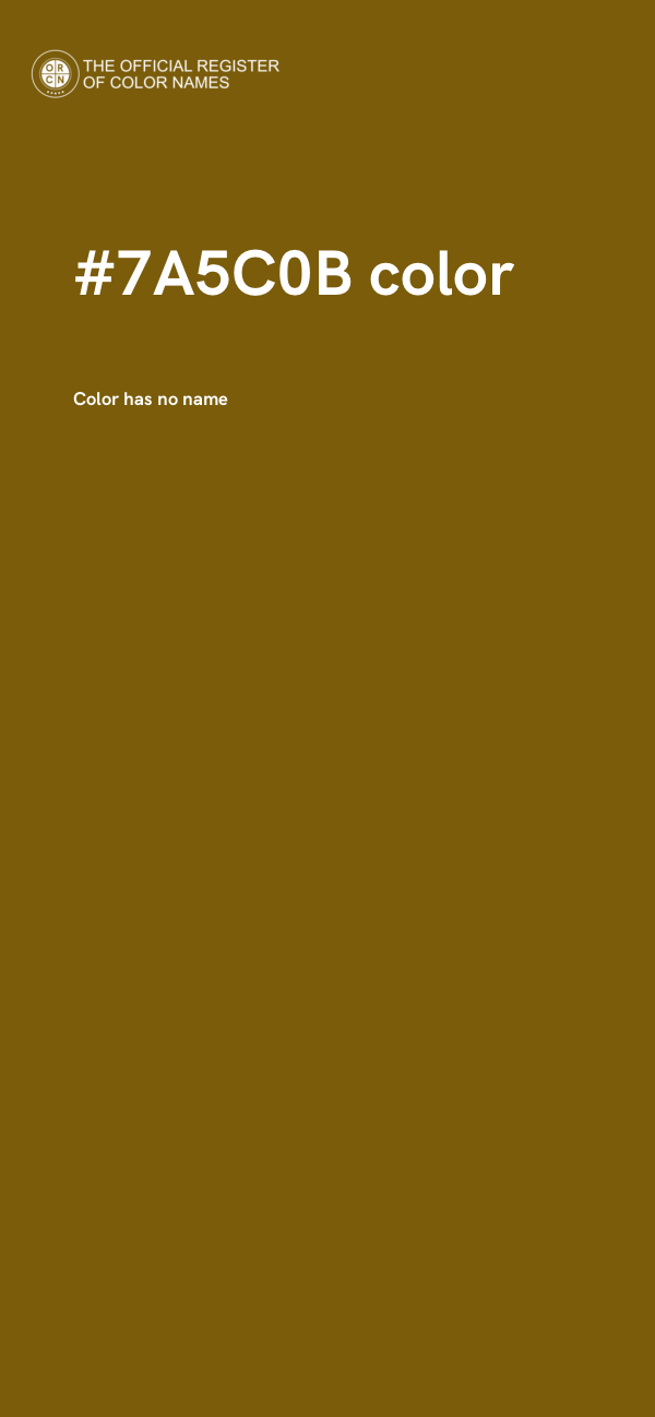 #7A5C0B color image