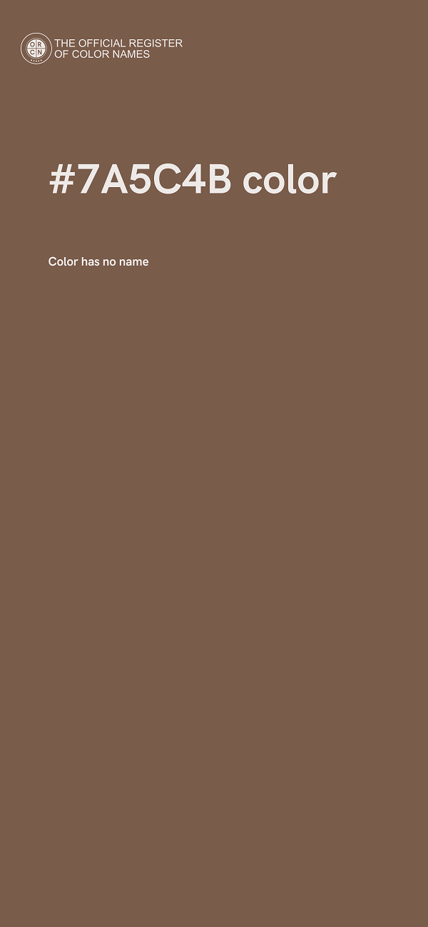 #7A5C4B color image