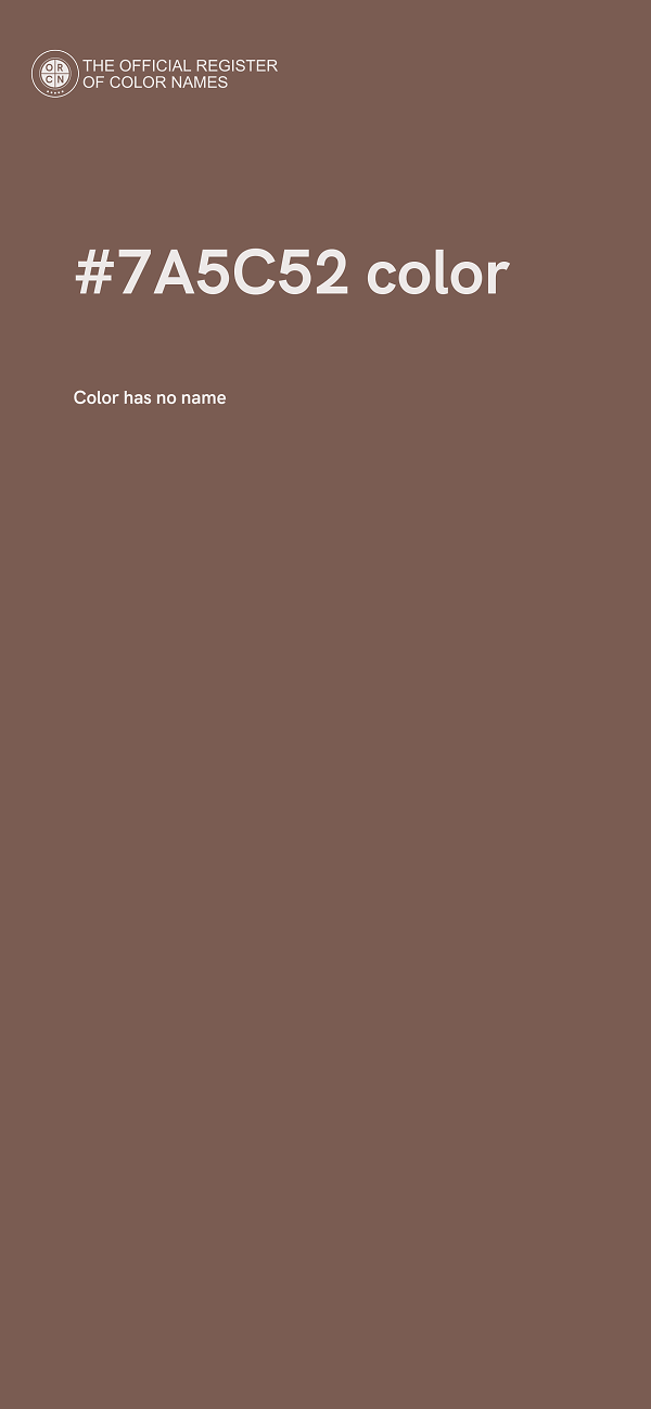 #7A5C52 color image
