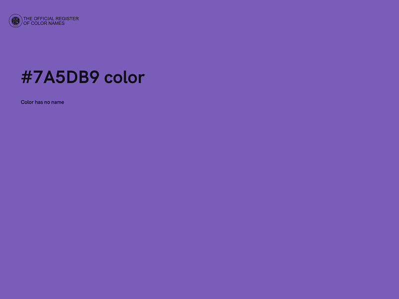 #7A5DB9 color image