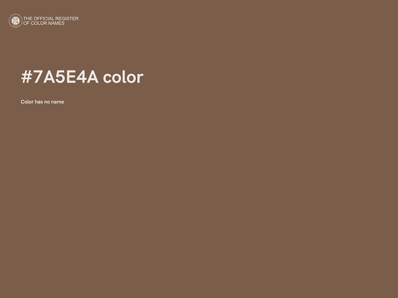 #7A5E4A color image
