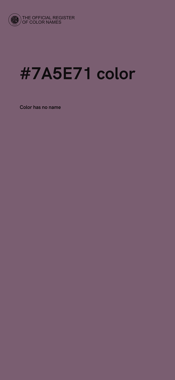 #7A5E71 color image