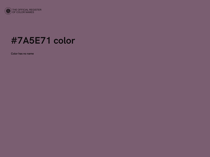 #7A5E71 color image